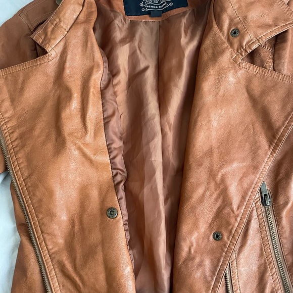 Blanc Noir Tan Leather Jacket - Picture 6 of 9